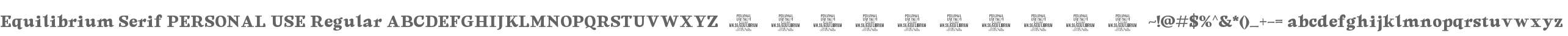 Equilibrium Serif PERSONAL USE