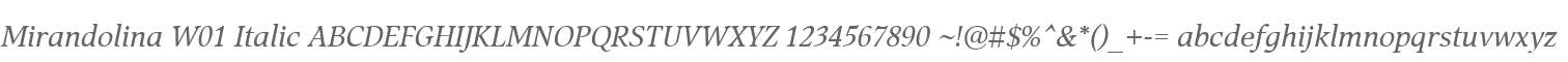 Mirandolina W01 Italic