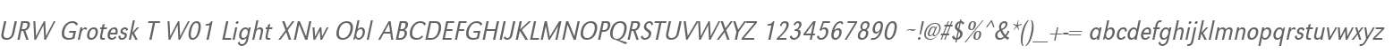 URW Grotesk T W01 Light XNw Obl