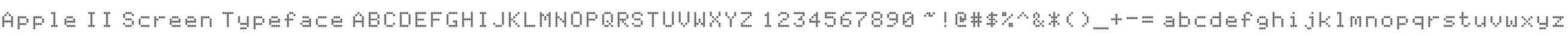 Apple II Screen Typeface