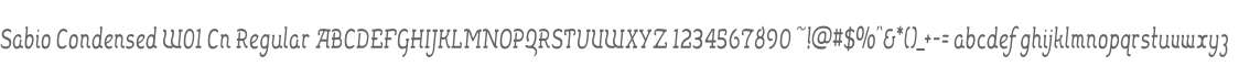 Sabio Condensed W01 Cn Regular