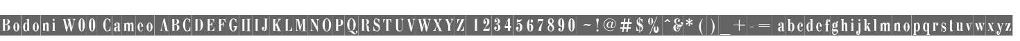 Bodoni W00 Cameo