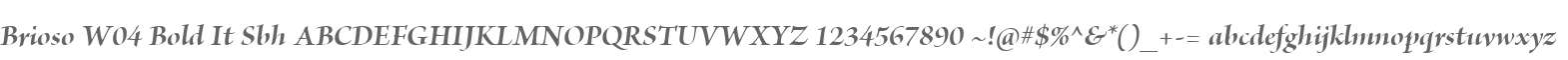 Brioso W04 Bold It Sbh