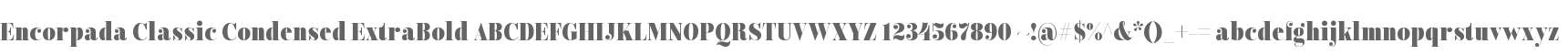 Encorpada Classic Condensed ExtraBold