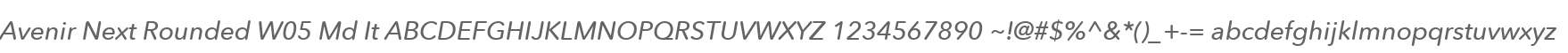 Avenir Next Rounded W05 Md It