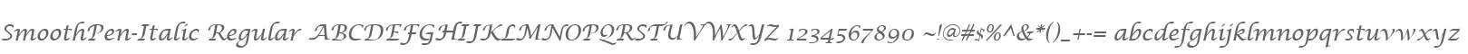 SmoothPen-Italic Regular