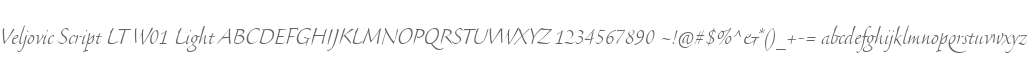 Veljovic Script LT W01 Light