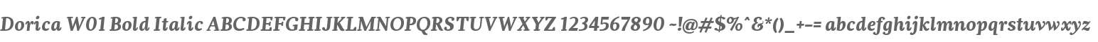 Dorica W01 Bold Italic