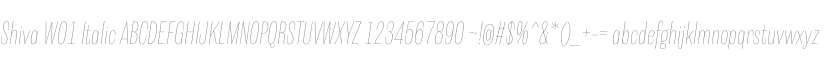Shiva W01 Italic