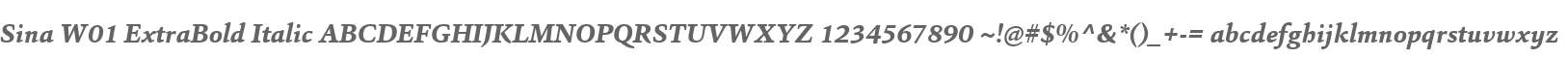 Sina W01 ExtraBold Italic
