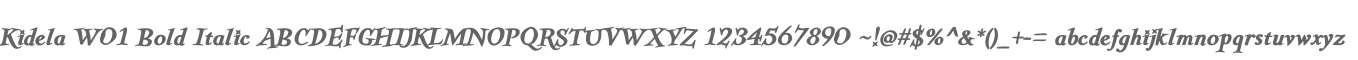 Kidela W01 Bold Italic