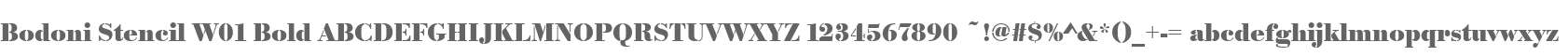 Bodoni Stencil W01 Bold