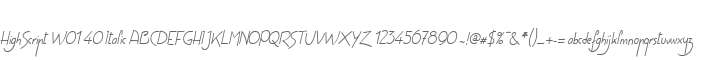 HighScript W01 40 Italic