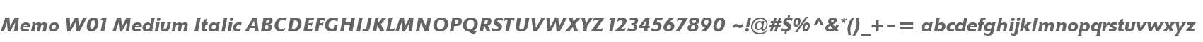 Memo W01 Medium Italic