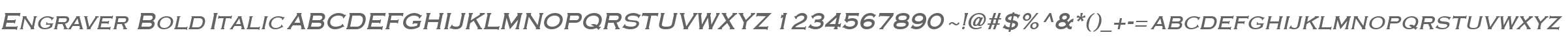 Engraver  Bold Italic
