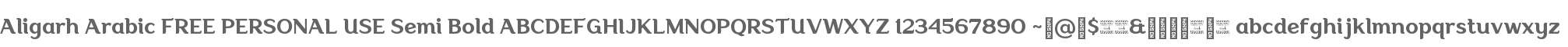 Aligarh Arabic FREE PERSONAL USE Sm Bd