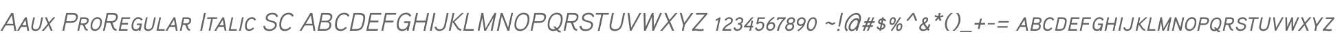 Aaux ProRegular Italic SC