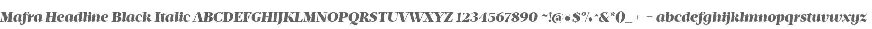 Mafra Headline Black Italic