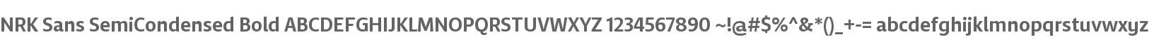 NRK Sans SemiCondensed