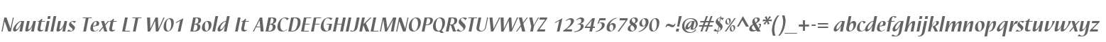 Nautilus Text LT W01 Bold It