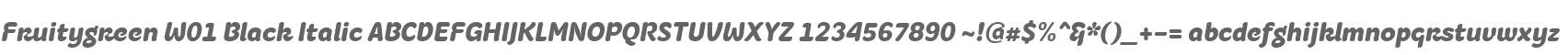 Fruitygreen W01 Black Italic