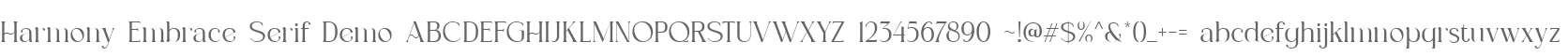 Harmony Embrace Serif Demo