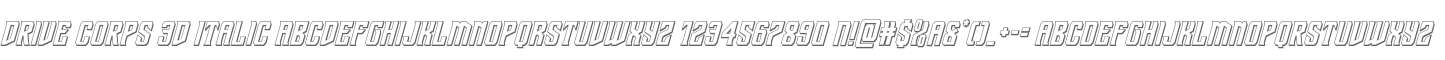 Drive Corps 3D Italic