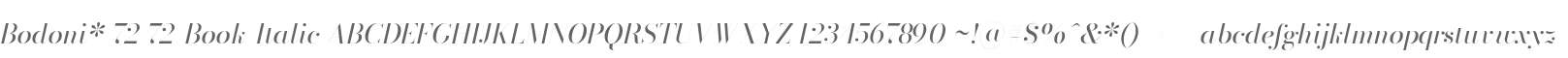 Bodoni* 72 Book Italic