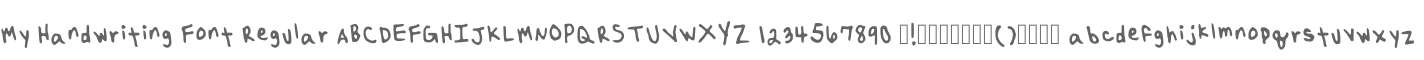 My Handwriting Font Regular