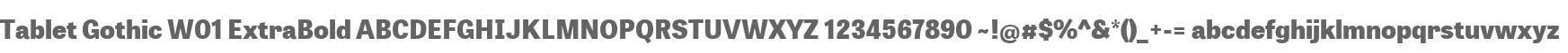 Tablet Gothic W01 ExtraBold