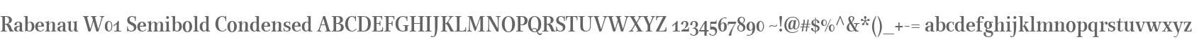 Rabenau W01 Semibold Condensed