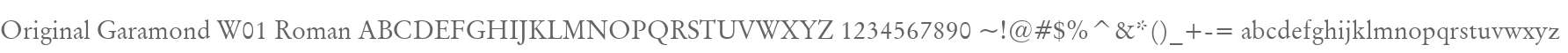 Original Garamond W01 Roman