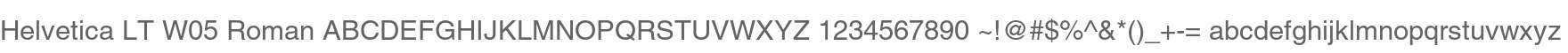 Helvetica LT W05 Roman