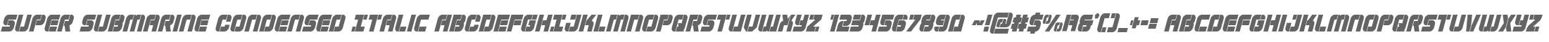 Super Submarine Condensed Italic