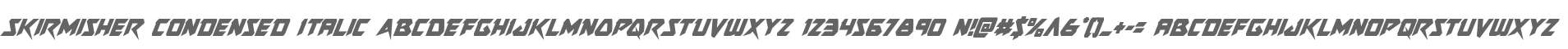 Skirmisher Condensed Italic