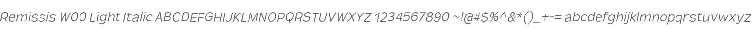 Remissis W00 Light Italic