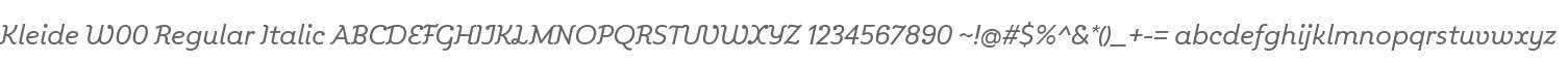 Kleide W00 Regular Italic