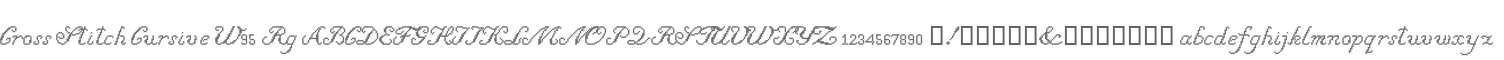 Cross Stitch Cursive W95 Rg