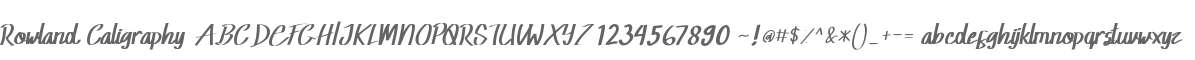 Rowland Caligraphy