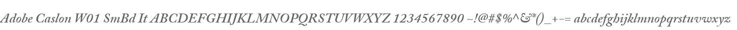 Adobe Caslon W01 SmBd It
