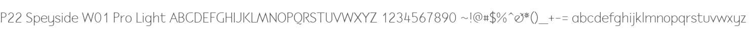 P22 Speyside W01 Pro Light