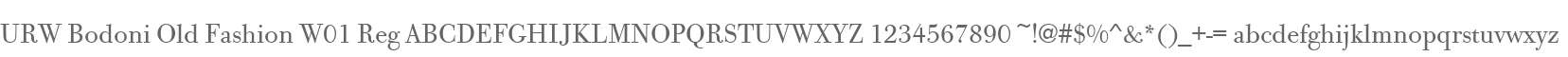 URW Bodoni Old Fashion W01 Reg