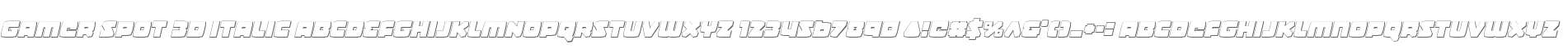 Gamer Spot 3D Italic