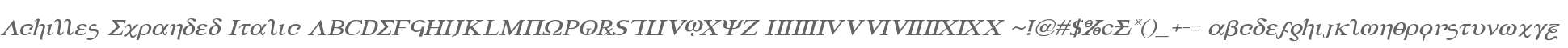 Achilles Expanded Italic
