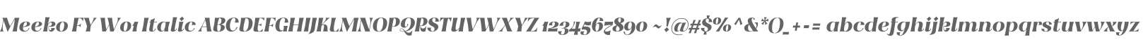 Meeko FY W01 Italic