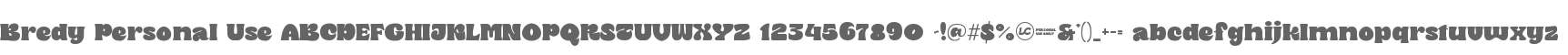 Bredy Personal Use