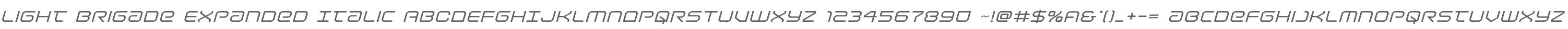 Light Brigade Expanded Italic