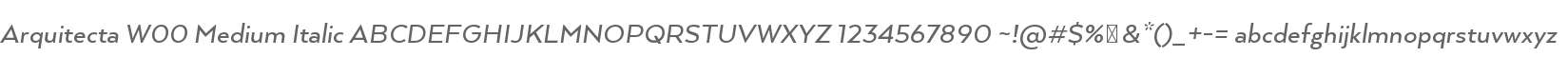 Arquitecta W00 Medium Italic
