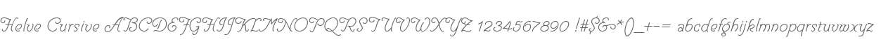 Helve Cursive