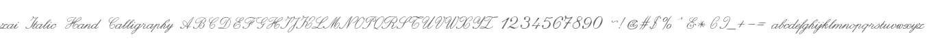 zai Italic Hand Calligraphy